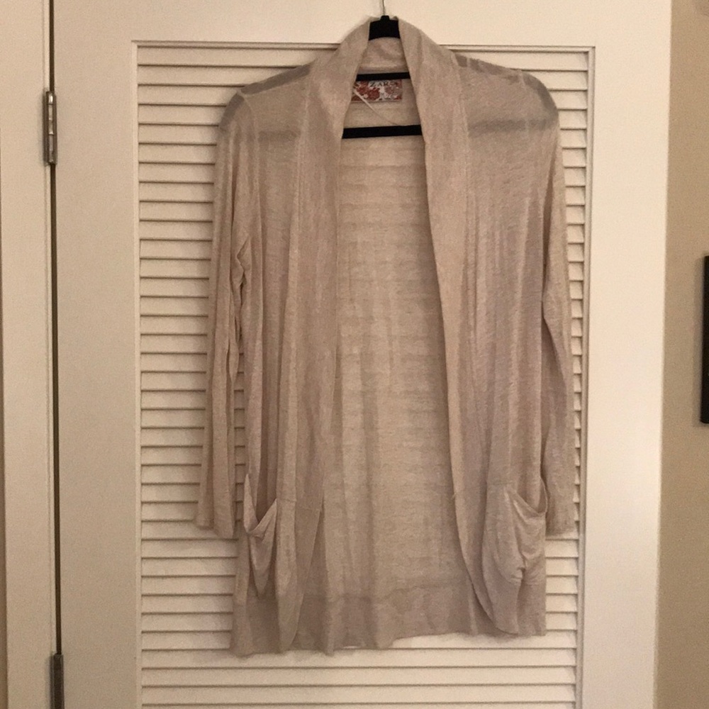Sheer Zara distressed cardigan